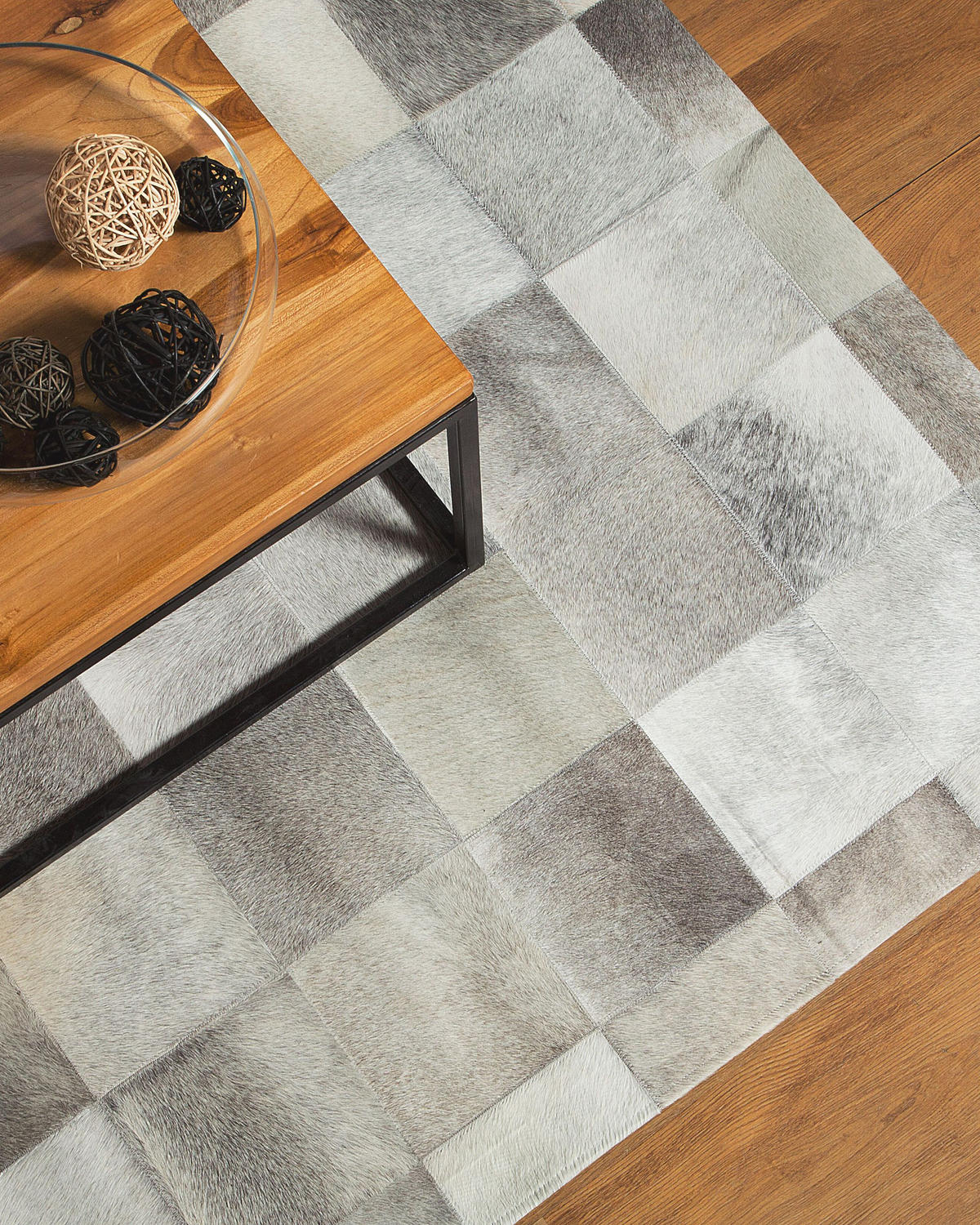 KURZFLOR-TEPPICH Alacam 200/140 cm - Grau, Fell (140/200cm) - Beliani