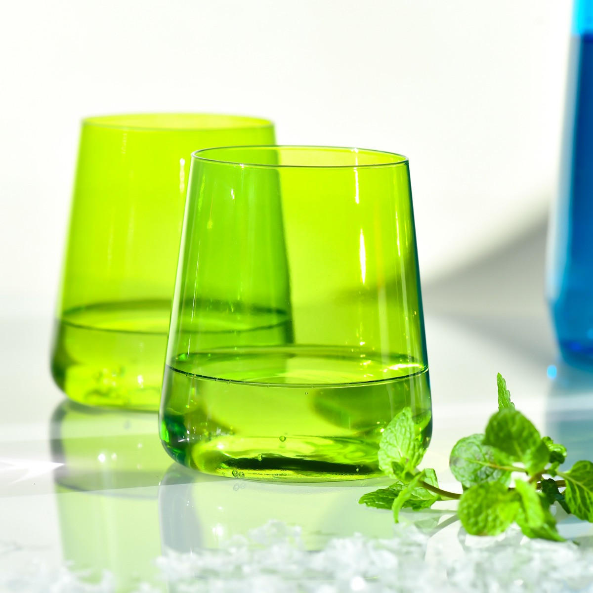 WASSERSET MIT KARAFFE UND 4 GLÄSERN Avant-Garde, 5-teilig, 380 ml - Transparent, Glas (0.38L) - Krosno Glass