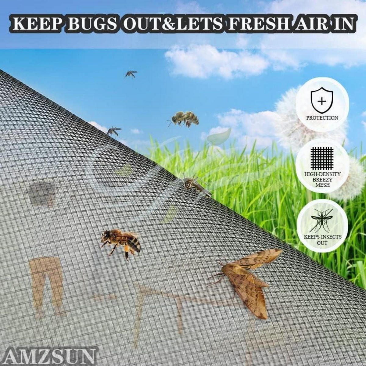 INSEKTENSCHUTZ Balkontür 165 x 210 cm Schwarz - Schwarz, Textil (28/7.5/32cm)