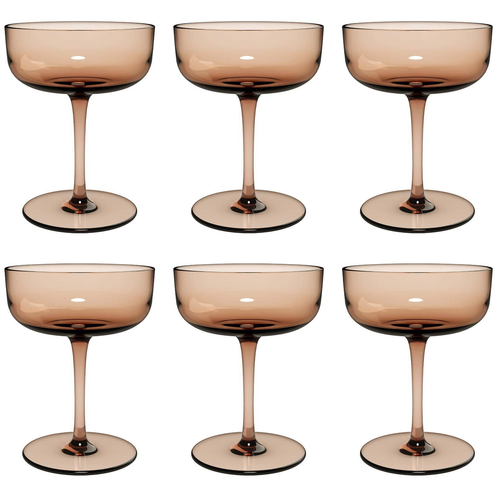 SEKTSCHALEN / DESSERTSCHALEN Like Glass Clay 100 ml 6er Set - Braun, Glas (0.1L) - like.Villeroy & Boch