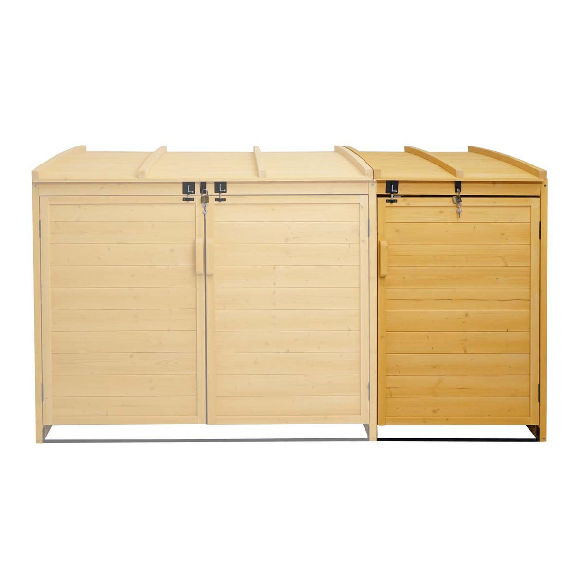 MÜLLTONNENBOX ERWEITERUNG Braun - Braun, Holz (68/120/104cm) - MCW