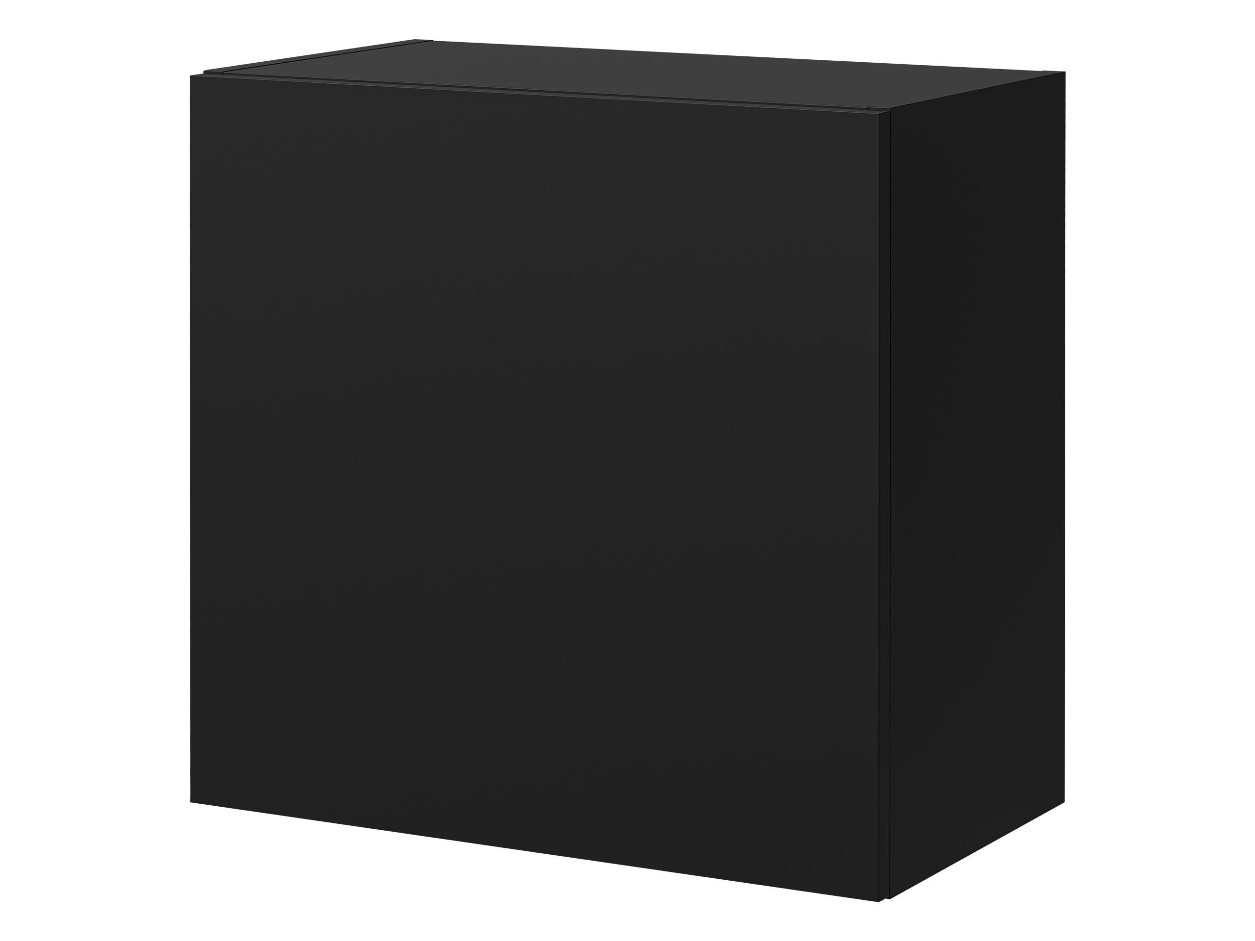 Mirjan24 Hängevitrine Schwarz 50x50x30 cm