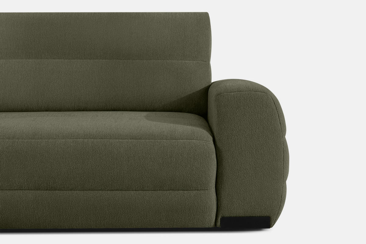 ECKSOFA LINKS BLUME, Dunkelgrün - Dunkelgrün, Holz/Holzwerkstoff (271/164cm) - KONSIMO®