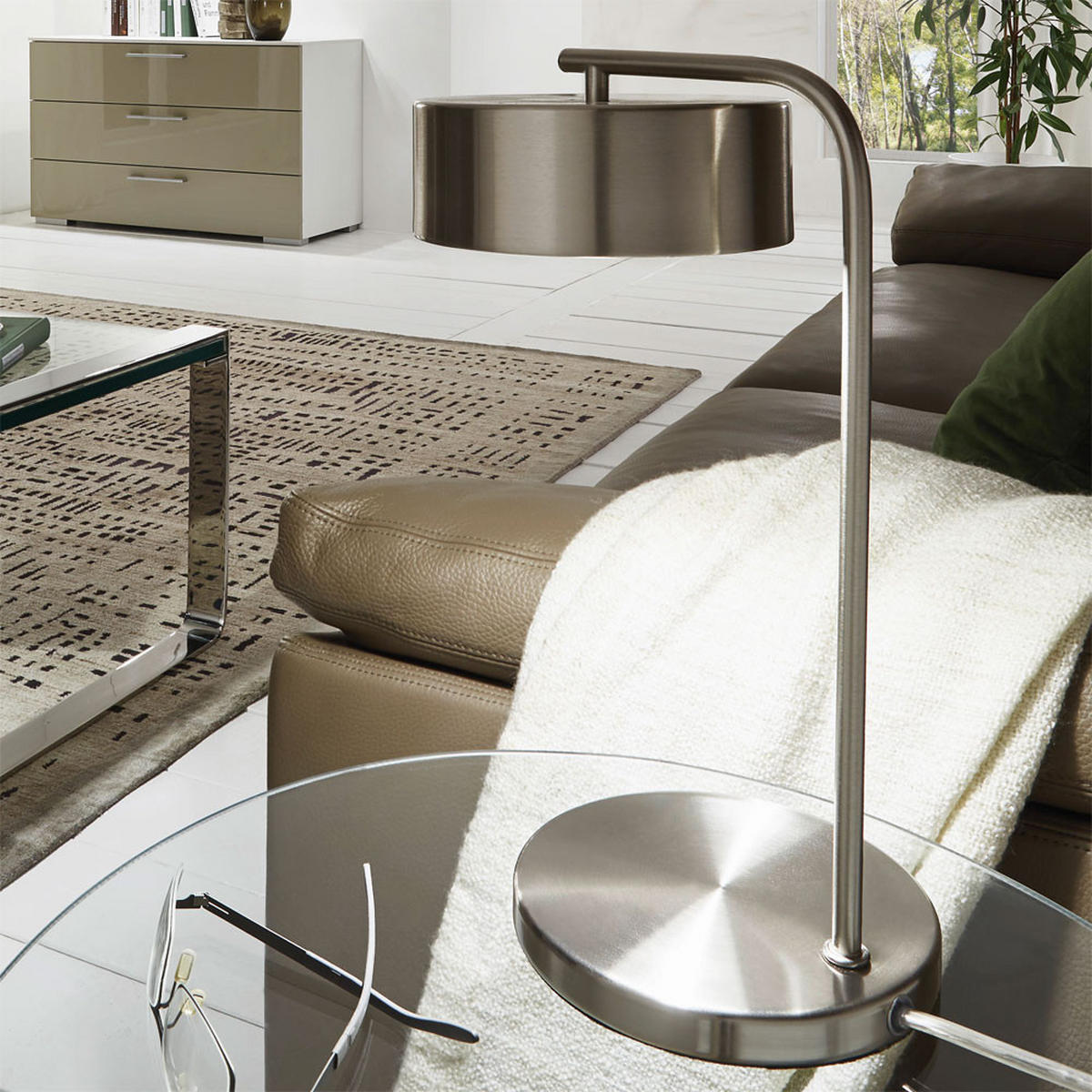 LED TISCHLEUCHTE Estosa Metall Silber - Silberfarben, Metall (20.5/20.5/31.5cm)