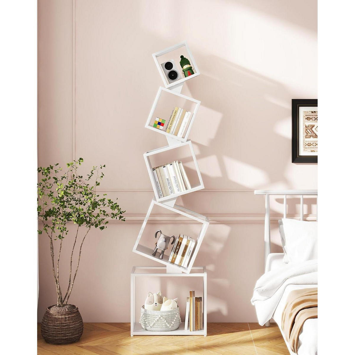 BÜCHERREGAL Metall 180 cm Weiß - Weiß, Metall (46/179.5/22.5cm)