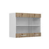 KÜCHENGLASSCHRANK R-Line Artisan-Eiche 80 cm - Weiß/Eiche Artisan, Holzwerkstoff (80/60/31cm) - Vicco