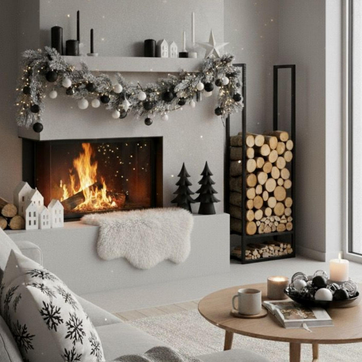 KAMINHOLZREGAL Missouri Stahl schwarz 120 cm - Schwarz, Metall (40/120/20cm) - Mr. Deko