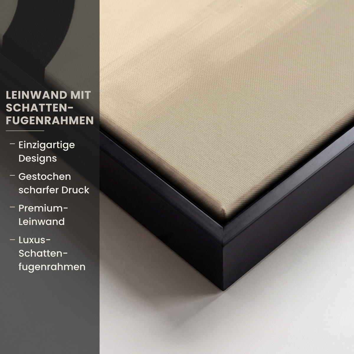 LEINWAND Bilder mit Rahmen - Abstrakt - Formen - Beige - Texturen - 100x70 - Beige, Textil (100/70cm) - MuchoWow
