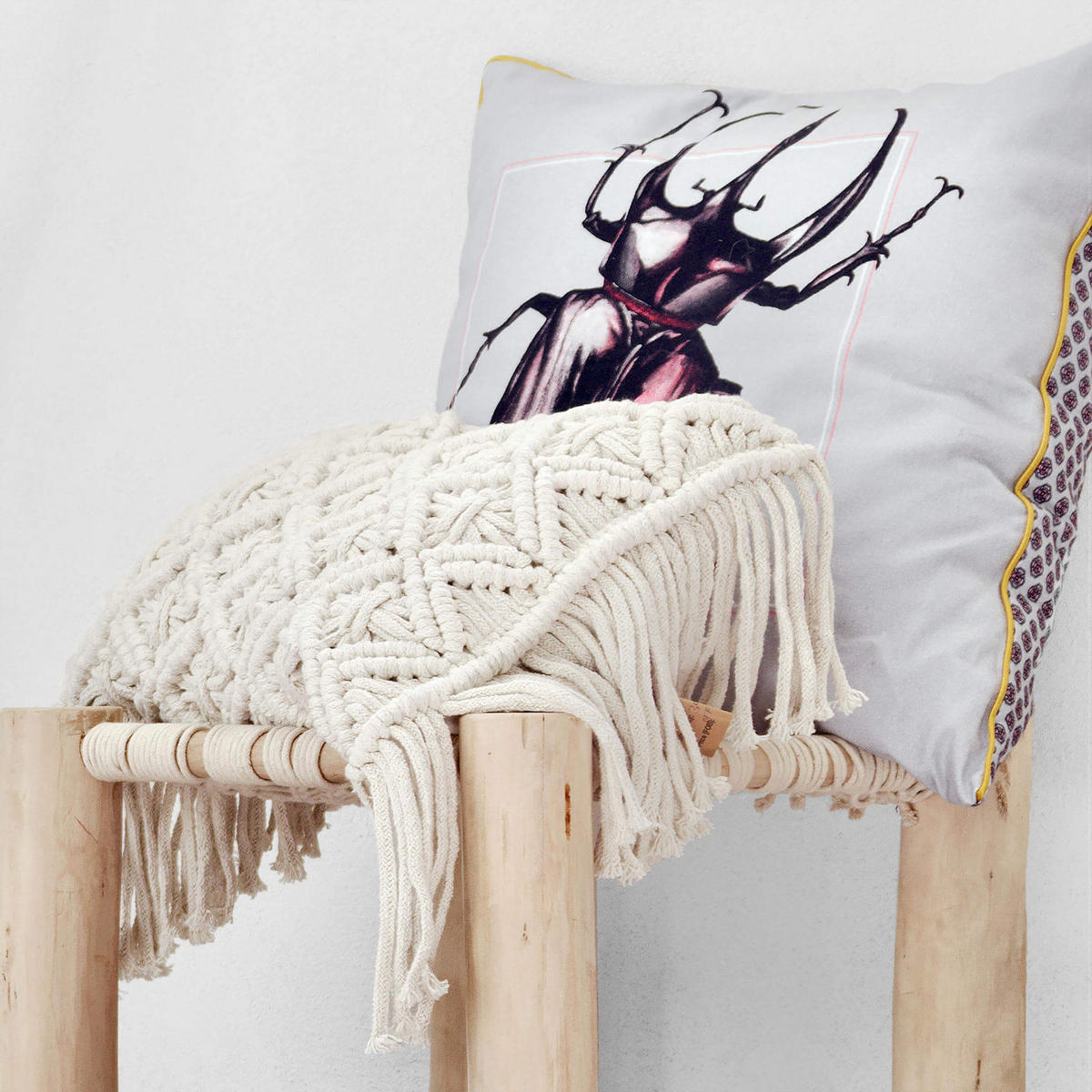 KISSENBEZUG dekorativ shimmer 50x50 cm mehrfarbig - Multicolor, Textil (50/50cm) - Happy Friday