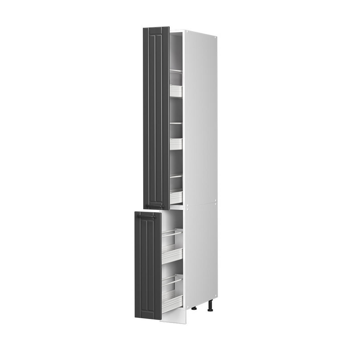 LEKÁRENSKÁ SKRINKA Fame-Line, Tmavo-sivá/biely, 20 cm - biela/tmavosivá, kompozitné drevo (20/206.8/58cm) - Vicco