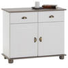 APOTHEKERKOMMODE COLMAR - Taupe/Weiß, Holz (91/79/39cm) - IDIMEX