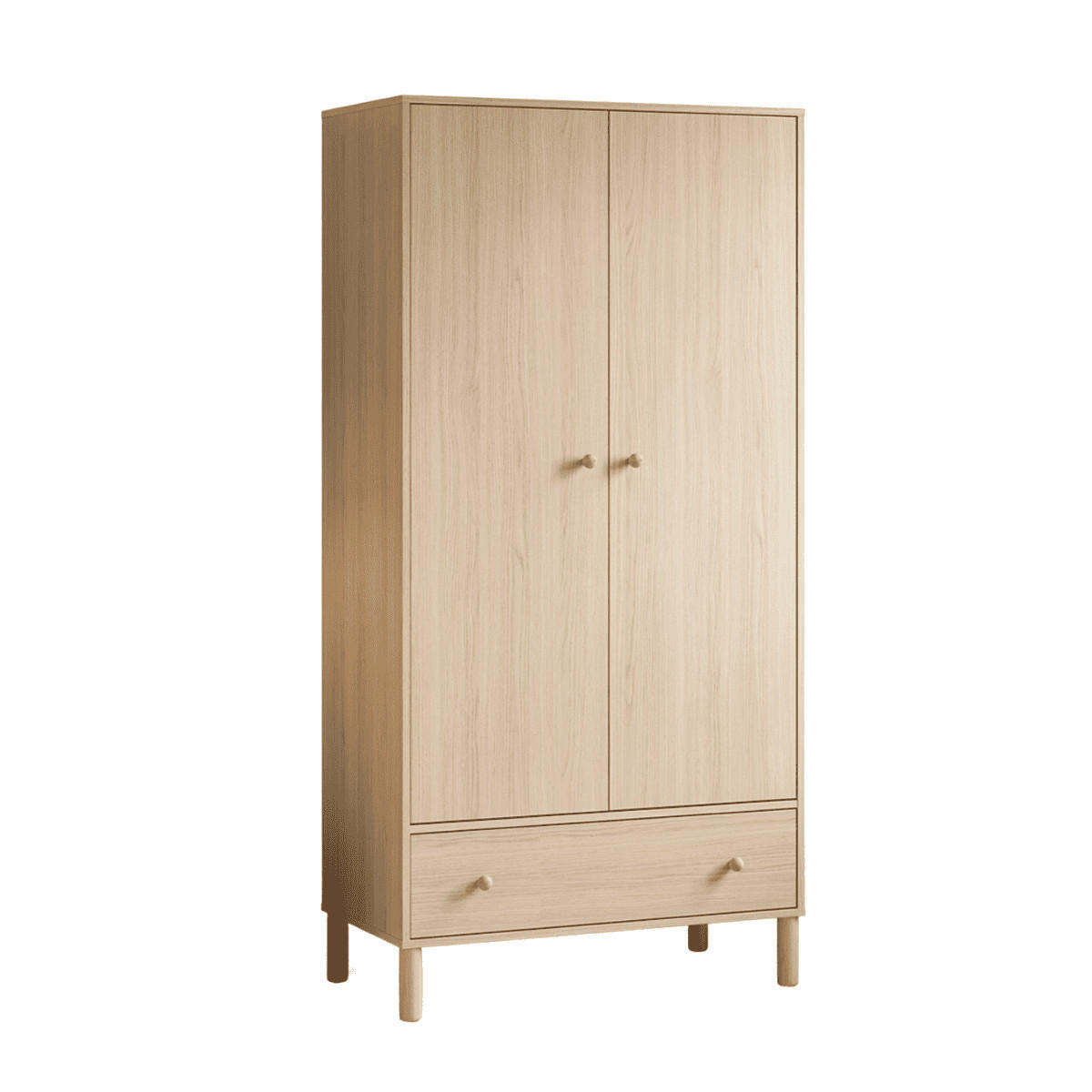 SCHRANK, 2 Türen und 1 Schublade Tela - H185 cm - Apfelbaumfarben, Holzwerkstoff (50/185/90cm) - Calicosy