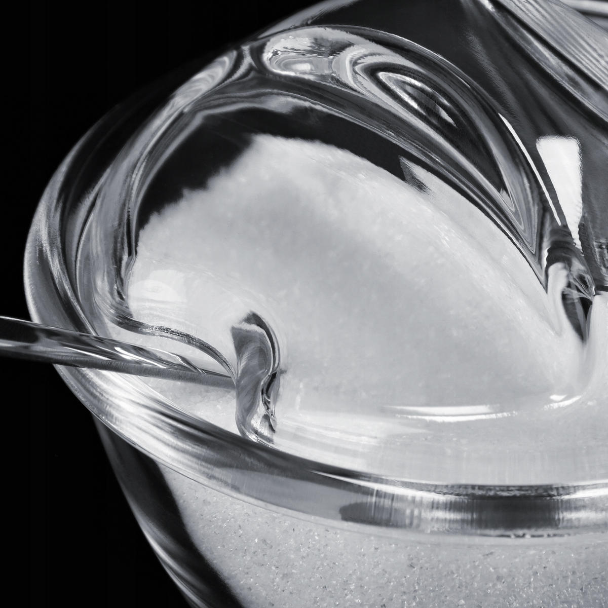 ZUCKERDOSE aus Glas mit Deckel 12x9 cm - Transparent, Glas (12/12cm) - KADAX