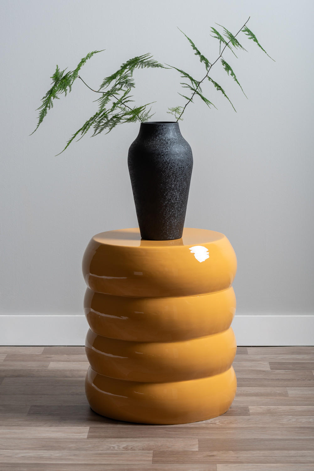 HOCKER Jill 42/42/47 cm - Gelb, Metall (42/47/42cm) - Leitmotiv