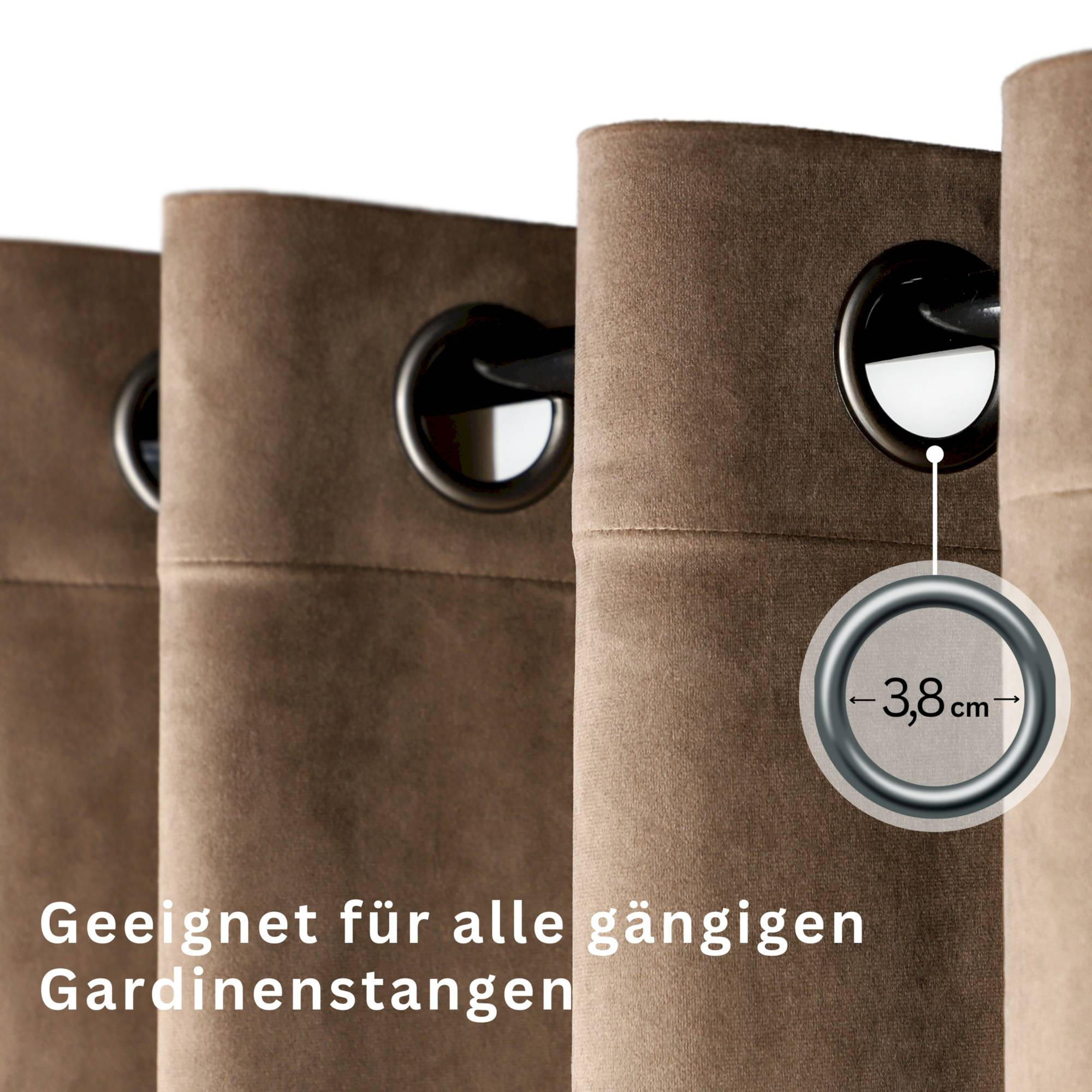 Thumbnail - Tom Tailor Ösenvorhang, Braun, Textil, 140x1x250 cm, Oeko-Tex® Standard 100, Wohntextilien, Gardinen & Vorhänge, Fertigg...