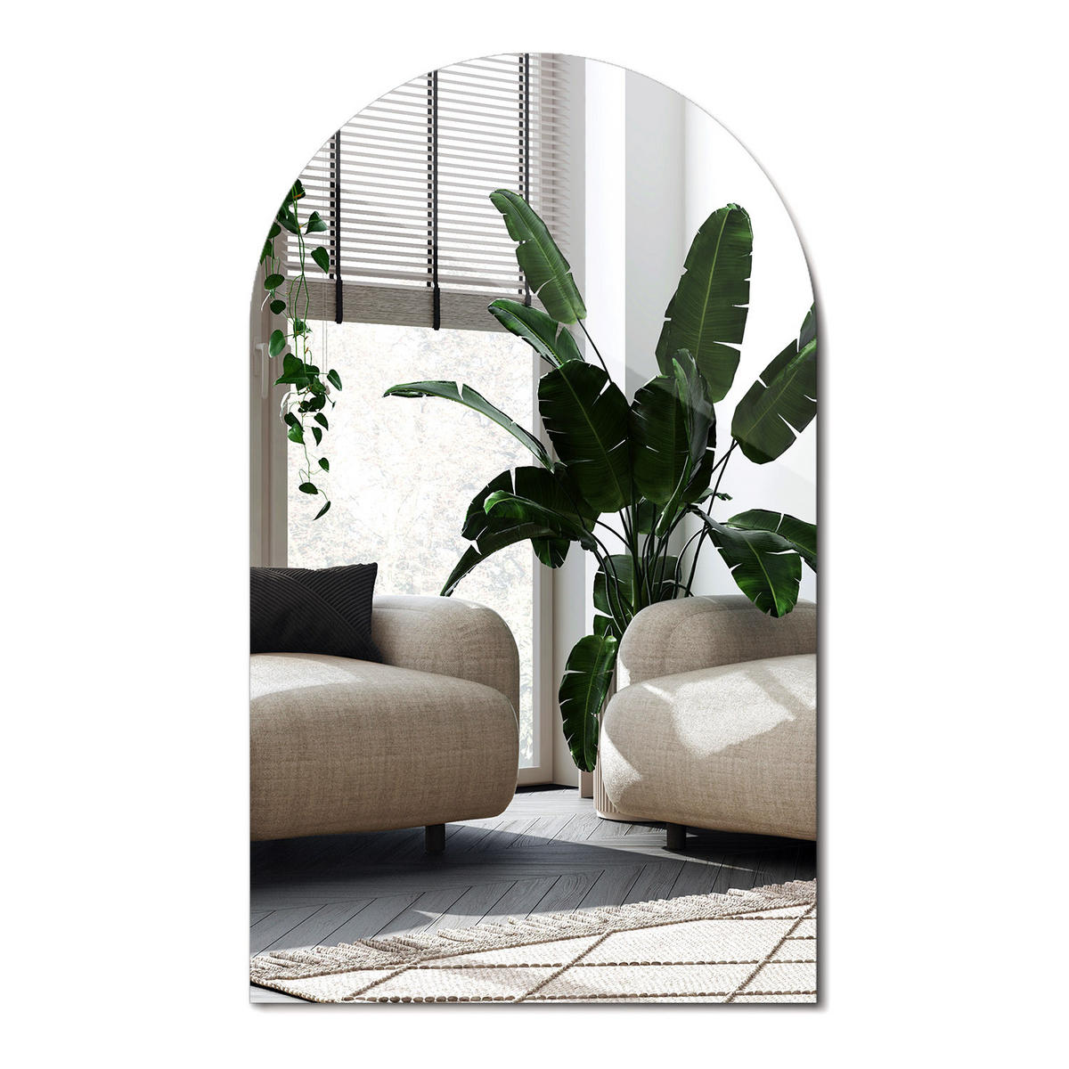 SPIEGEL 50x90 Asymmetrisch - Transparent, Glas (50/90/0.4cm) - Wallfluent