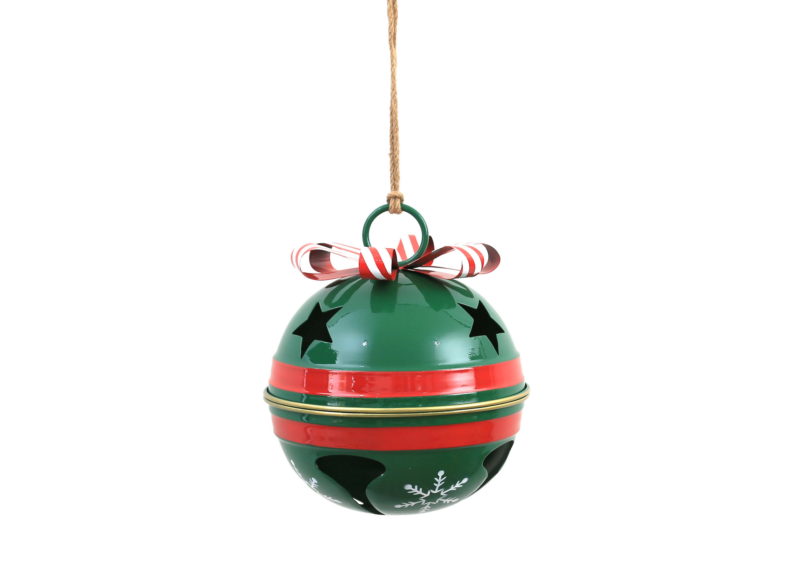 WEIHNACHTSGLÖCKCHEN SANTA LILA Mehrfarbig Metall - Grün, Metall (30/27/30cm) - Mondex
