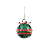 WEIHNACHTSGLÖCKCHEN SANTA LILA Mehrfarbig Metall - Grün, Metall (30/27/30cm) - Mondex