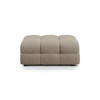 POUF Kendal aus strukturiertem Stoff dunkelbeige - Mokka, Textil (72/45/104cm) - Micadoni