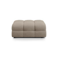 POUF Kendal aus strukturiertem Stoff dunkelbeige - Mokka, Textil (72/45/104cm) - Micadoni