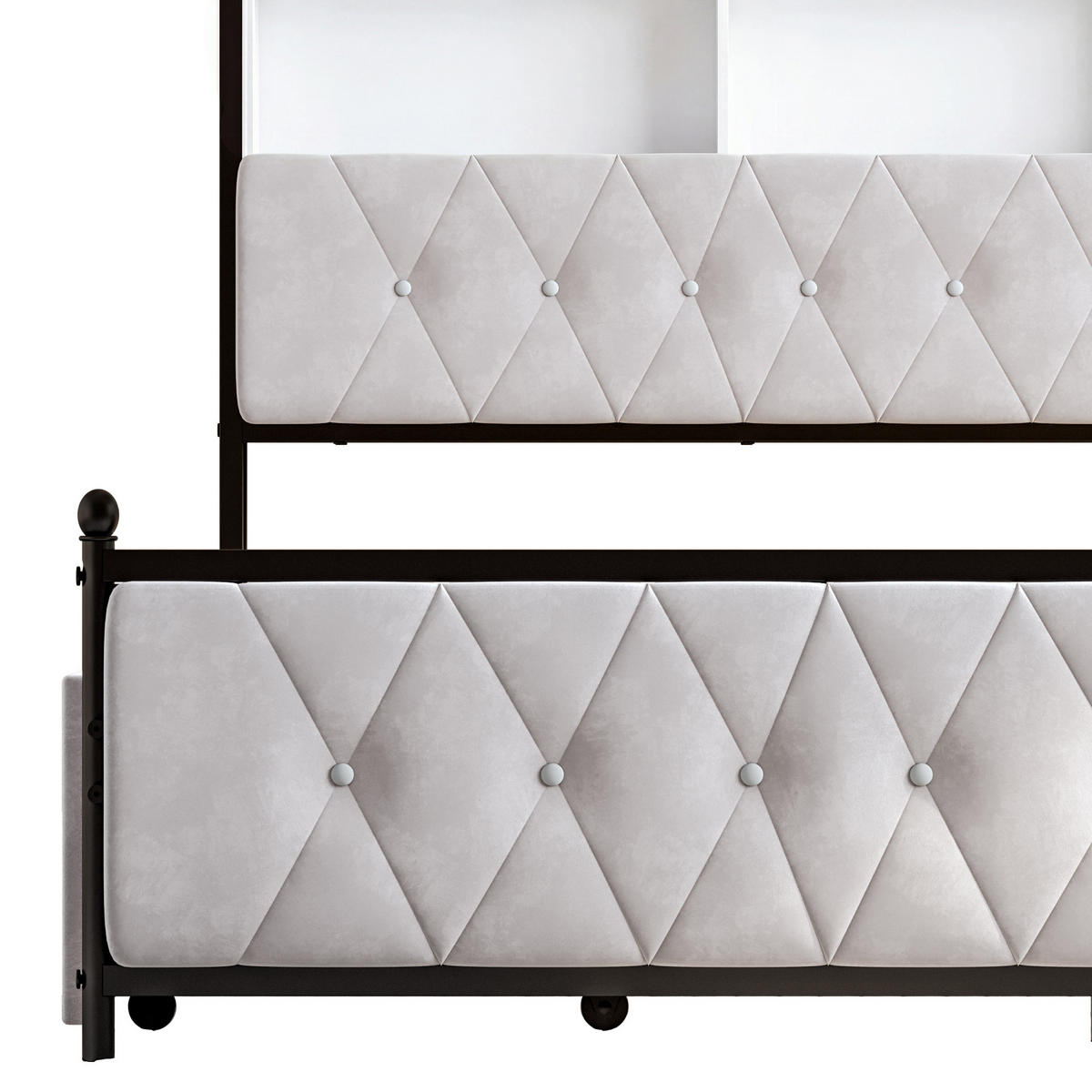 POLSTERBETT 160x200 cm, 3 Stauraumfächer am Kopfteil, RGB-LED, USB & Typ-C, 4 Stauraumschubladen, Samtstoff, Beige - Beige, Holz (160/200cm) - BRILVERDE