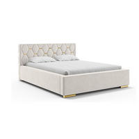 BETT VERSAL - Goldfarben/Creme, Holzwerkstoff (140/200cm) - Meblini