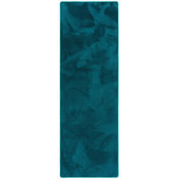 LUXUS SUPER SOFT HOCHFLOR LANGFLOR TEPPICH LÄUFER DELUXE - Petrol, Textil (80/240cm) - Snapstyle