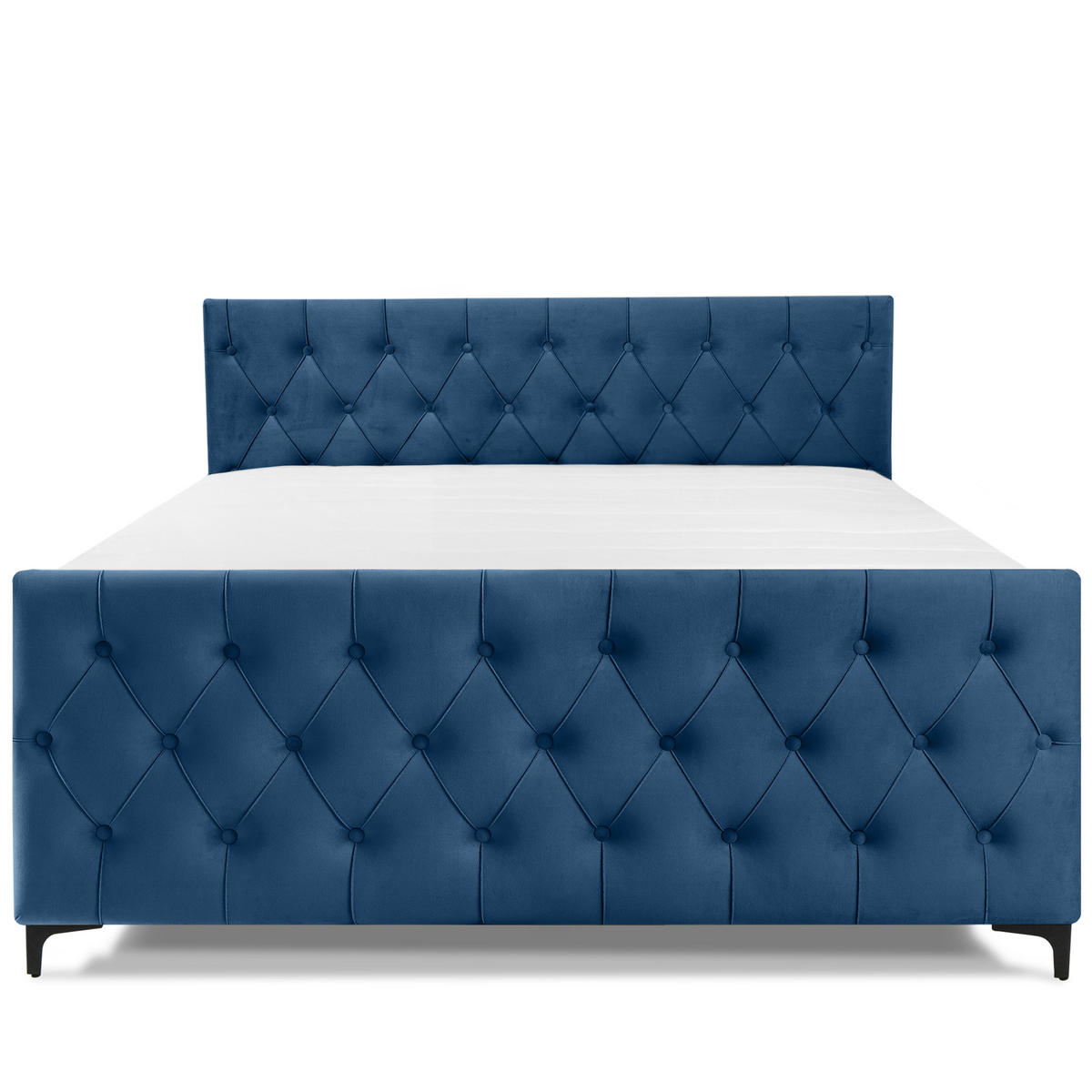 POLSTERBETT ARDEA, Marineblau - Schwarz/Dunkelblau, Holz/Holzwerkstoff (160/200cm) - KONSIMO®