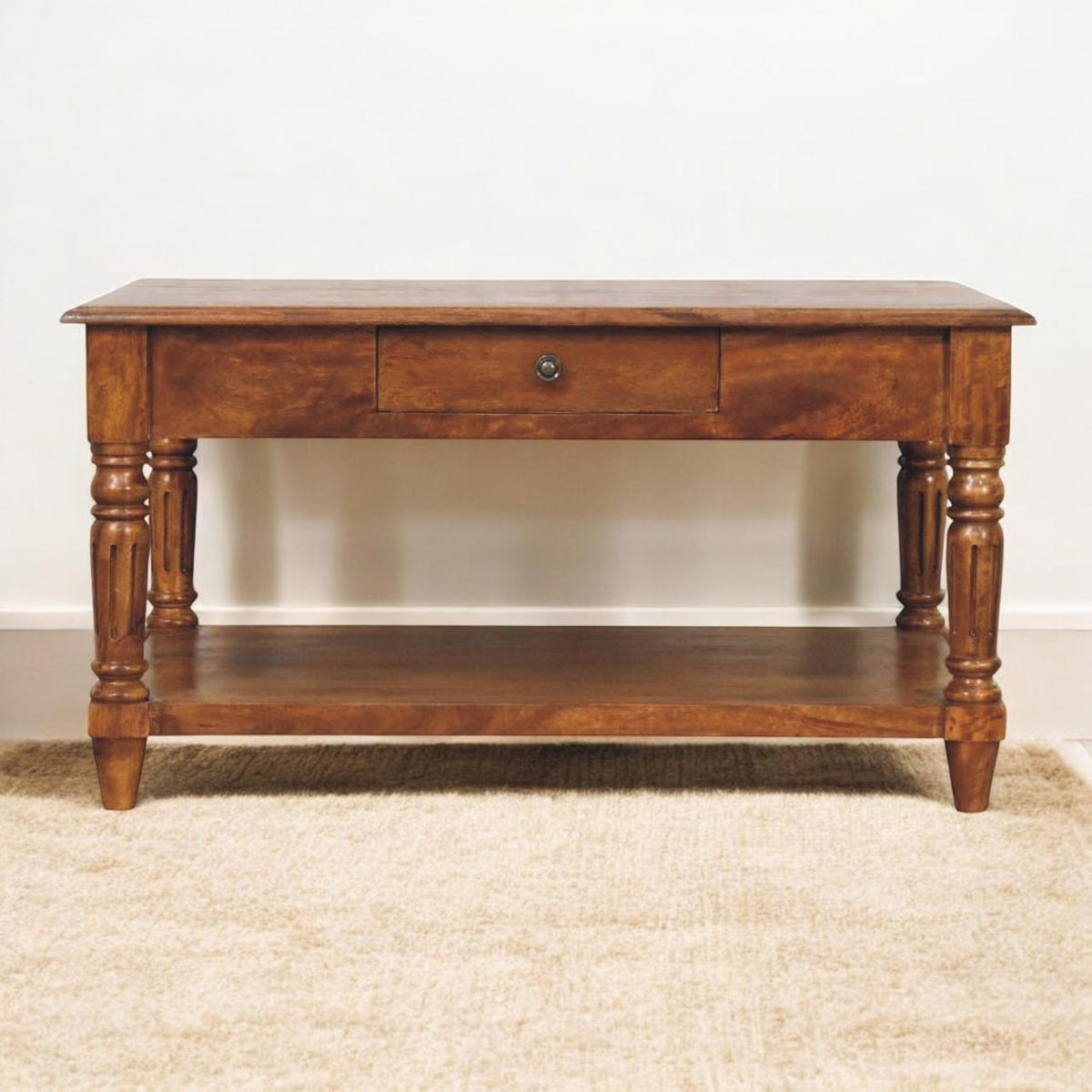 COUCHTISCH, 2 Schubladen, braun - Braun, Holz (85/55/45cm) - Artisan Furniture