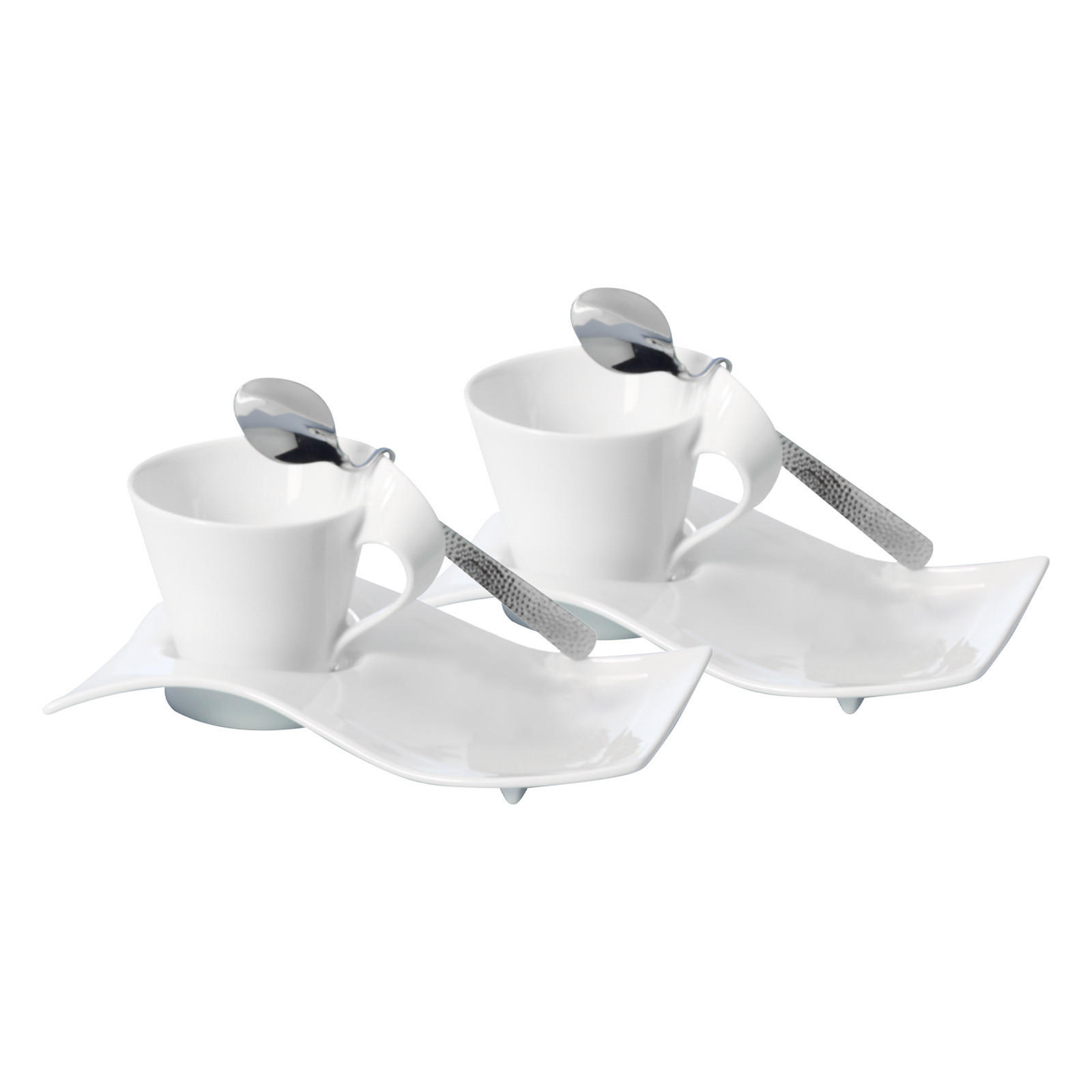 CAPPUCCINO-SET NewWave weiß 150 ml 6-tlg. - Weiß, Keramik (17/11.7/22cm) - Villeroy & Boch