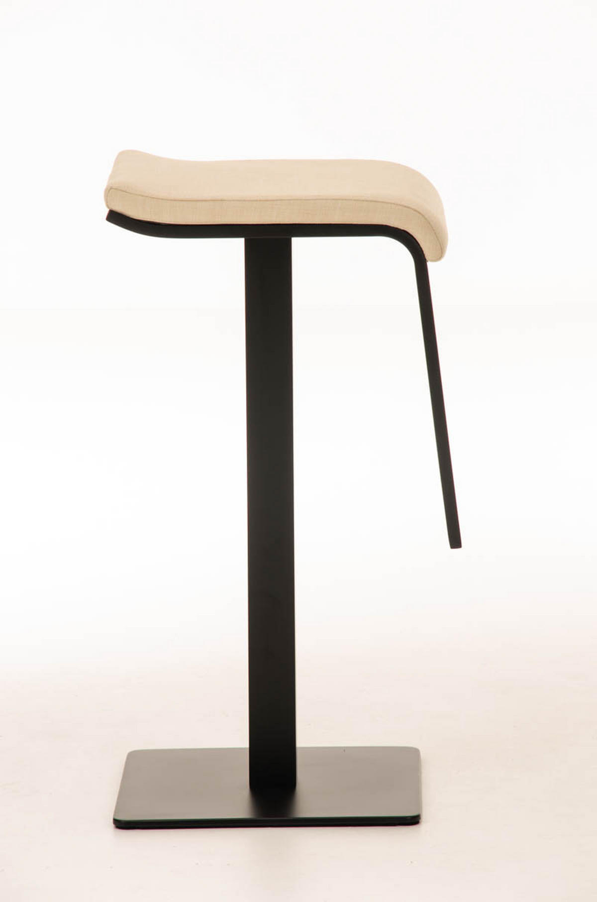 BARHOCKER Stoff creme - Creme/Schwarz, Textil/Metall (39/78/42cm) - CLP