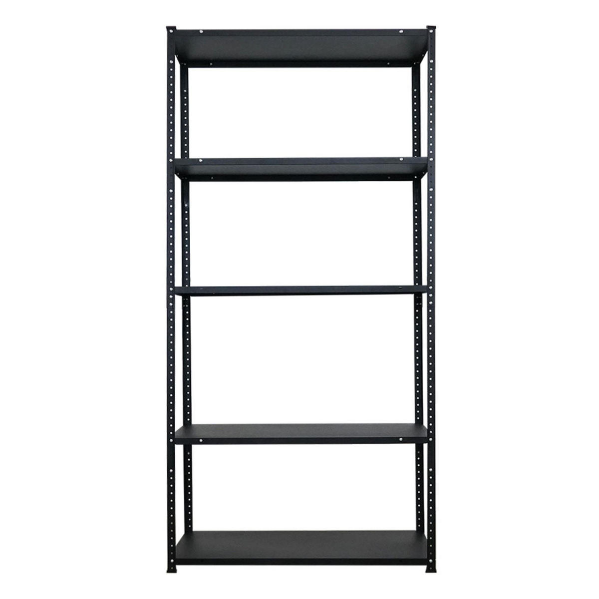 SCHRAUBREGAL Haldor 180x90x40cm 5 Stahlplatten-Ebenen Fachlast 100 kg Schwarz - Schwarz, Metall (90/180/40cm) - PROREGAL