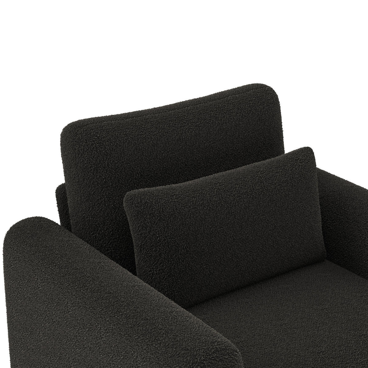 SESSEL Teddy Dunkelgrau mit Kissen - Dunkelgrau, Holz/Holzwerkstoff (87/88.5/83cm) - WISHDOR