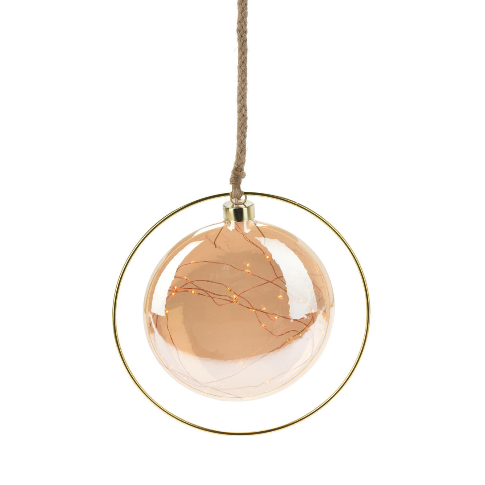 LED-KUGEL Ø 18 cm - Goldfarben, Glas (26/26/80cm) - Home Styling Collection