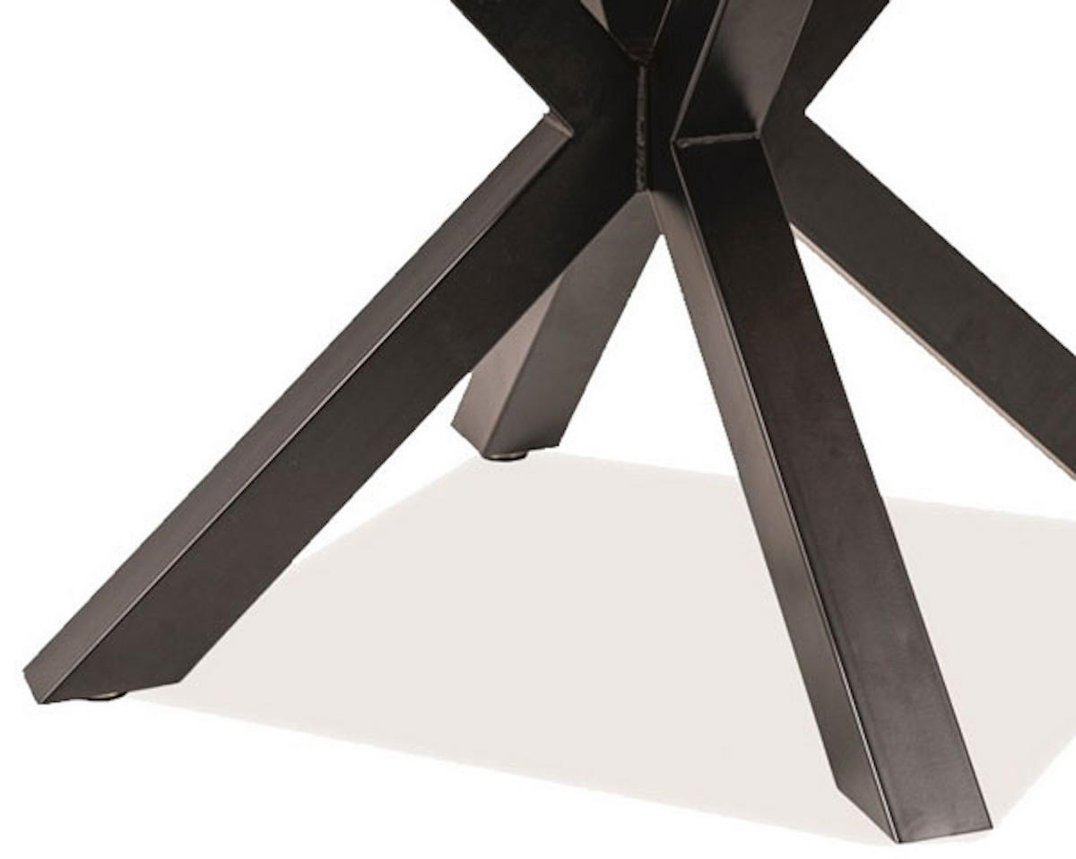 ESSTISCH Ritmo Eiche / schwarz 120 / 120 / 75cm - Schwarz/Braun, Holz/Holzwerkstoff (120/120/75cm) - Feldmann-Wohnen