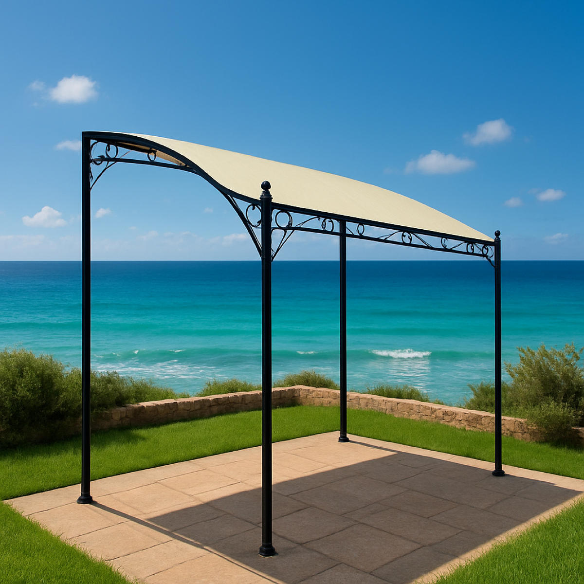 ERSATZDACH für Pavillon Mandala, ecru - Naturfarben, Kunststoff (300/0.3/250cm) - TPFGarden