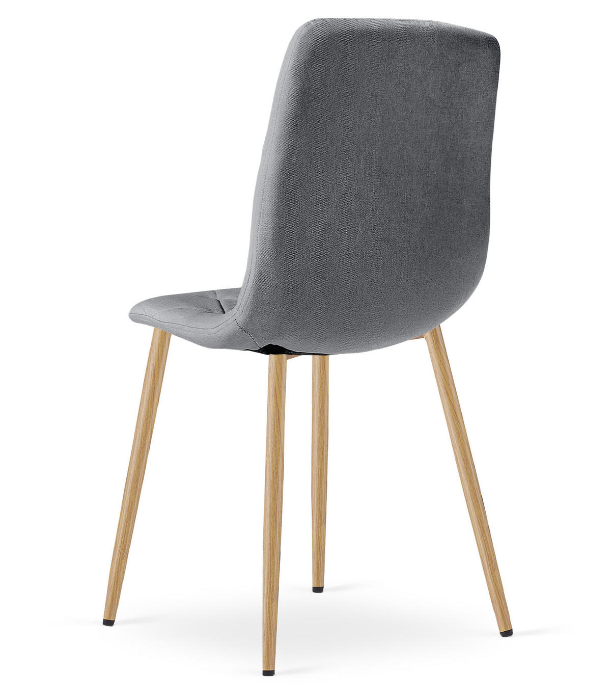 ESSZIMMERSTUHL 3-er Set TYRA dunkelgrauer Sitz, Beine in Holzfarbe - Dunkelgrau/Eichefarben, Textil (44.5/87/54.5cm) - Valora