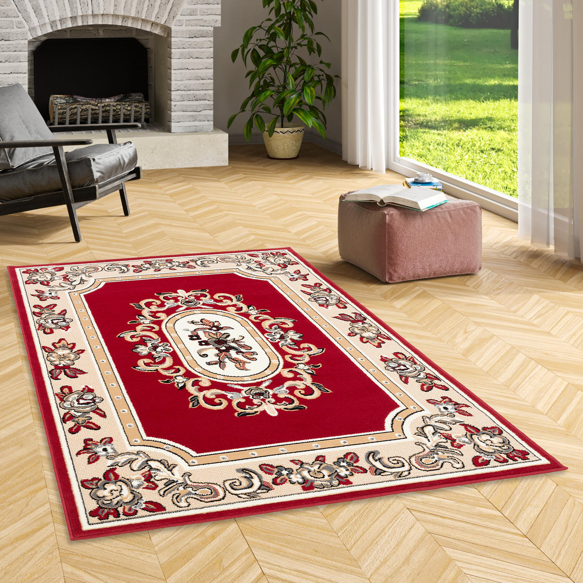 ORIENT VELOURS TEPPICH TRENDLINE - Rot, Textil (140/200cm) - Pergamon
