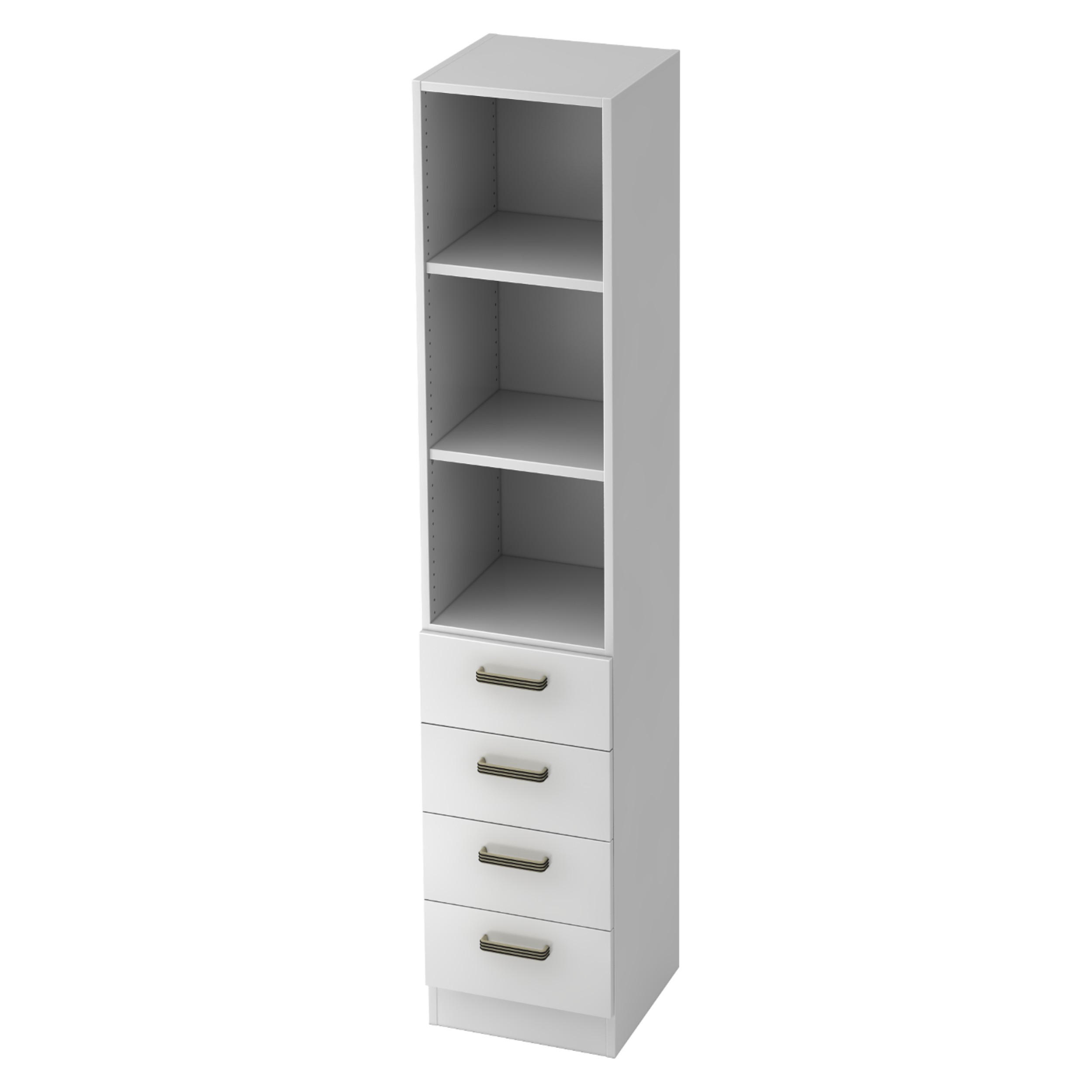 bümö Schubladenschrank Weiß 40.6x200.4x42 cm