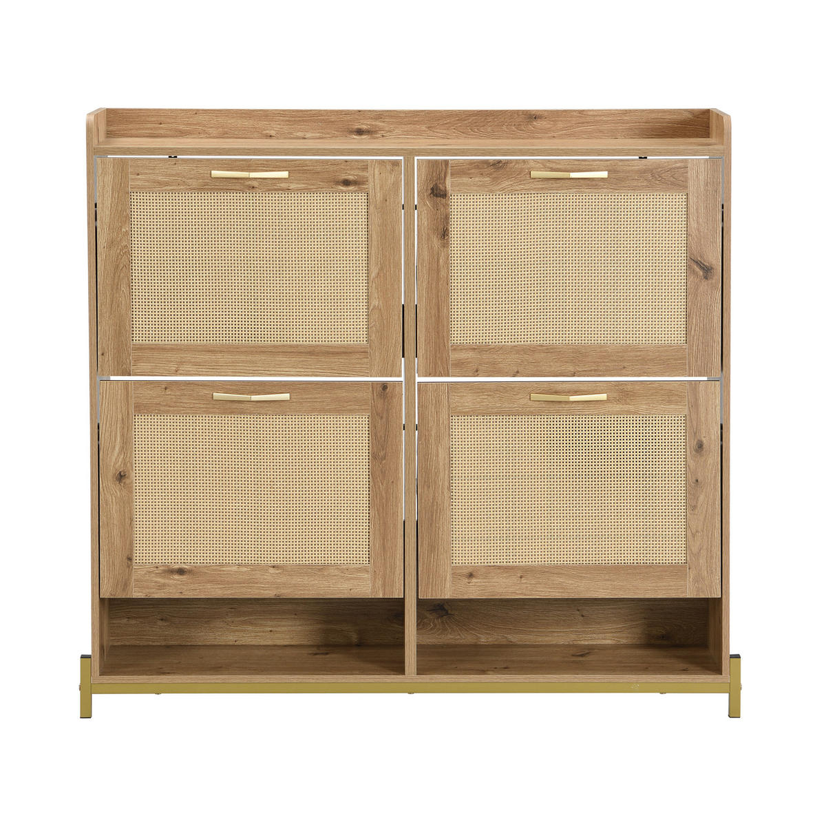 SCHUHSCHRANK 108,5/100/24 cm Holzfarbe aus MDF mit oberer Ablage - Naturfarben, Holzwerkstoff (108.5/100/24cm) - OKMYHOME