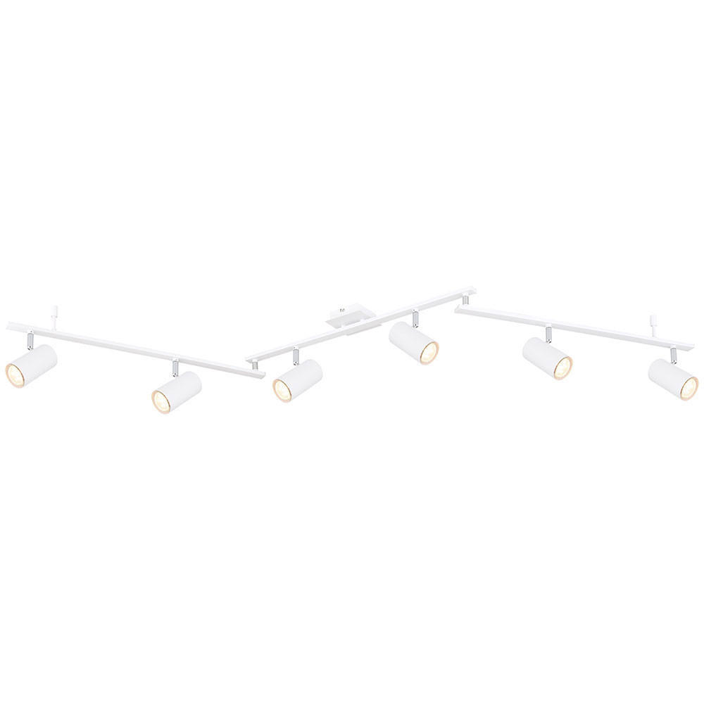 LED DECKENLEUCHTE Robby Metall Weiß - Weiß, Metall (180/10/18.5cm) - Globo Lighting