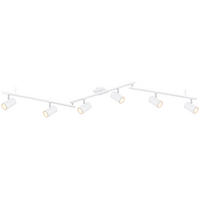 LED DECKENLEUCHTE Robby Metall Weiß - Weiß, Metall (180/10/18.5cm) - Globo Lighting