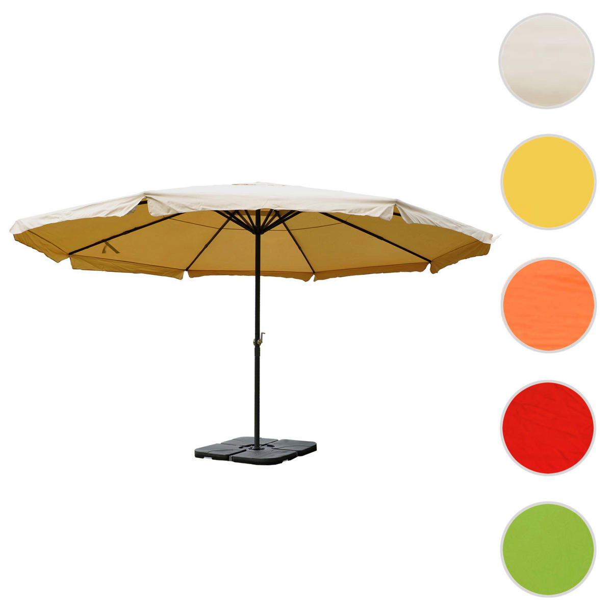 SONNENSCHIRM PRO Cremeweiß - Weiß, Textil (500/500cm) - MCW