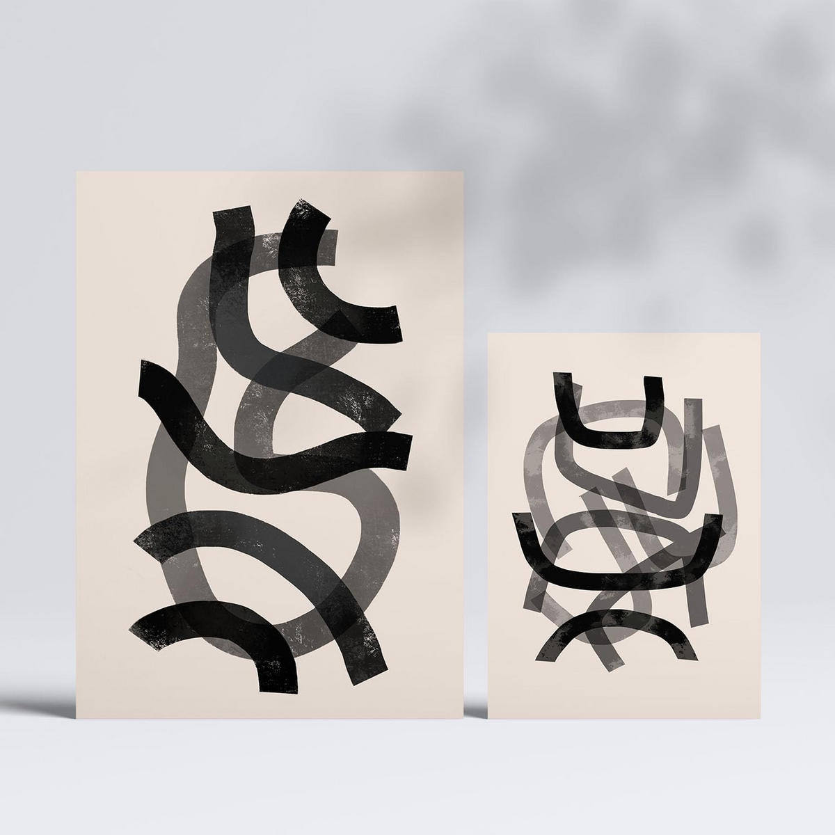 POSTER Set Mit 6 Zusammenfassungen In Form Ästhetische Dekorative Gemälde Für Ihr Wohnzimmer, Schlafzimmer Oder Zuhause A3 & A4 Rahmenlos - Klar, Papier (29/3cm) - Nacnic