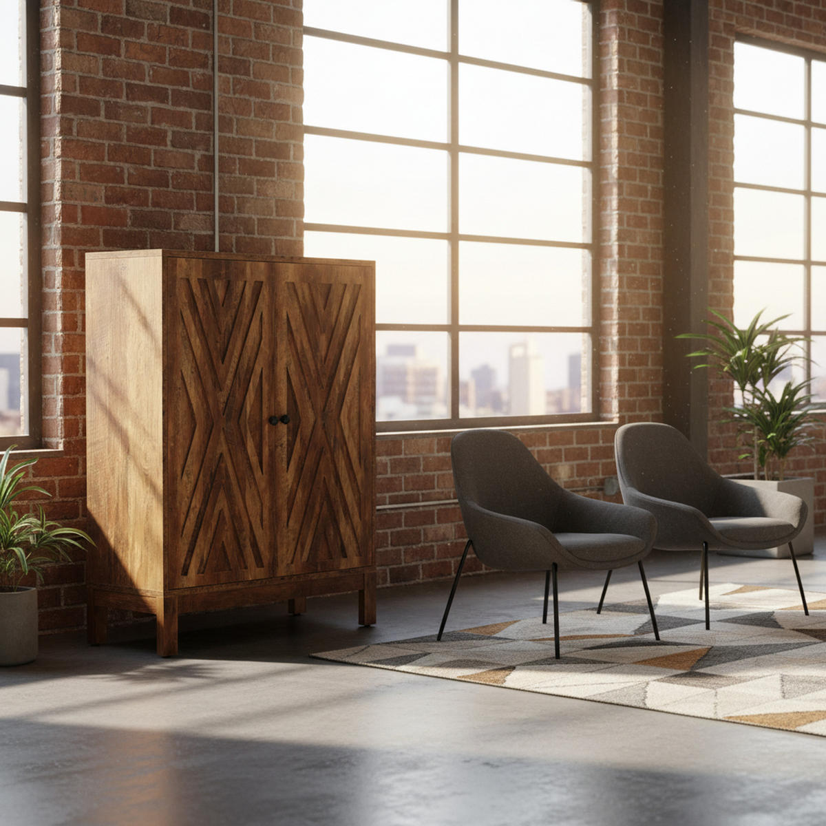 RUSTIKALES, 5-Stöckiges Schuhregal mit Schnitzereien,Braun - Walnussfarben, Textil (90/110/35cm) - Urban Meuble