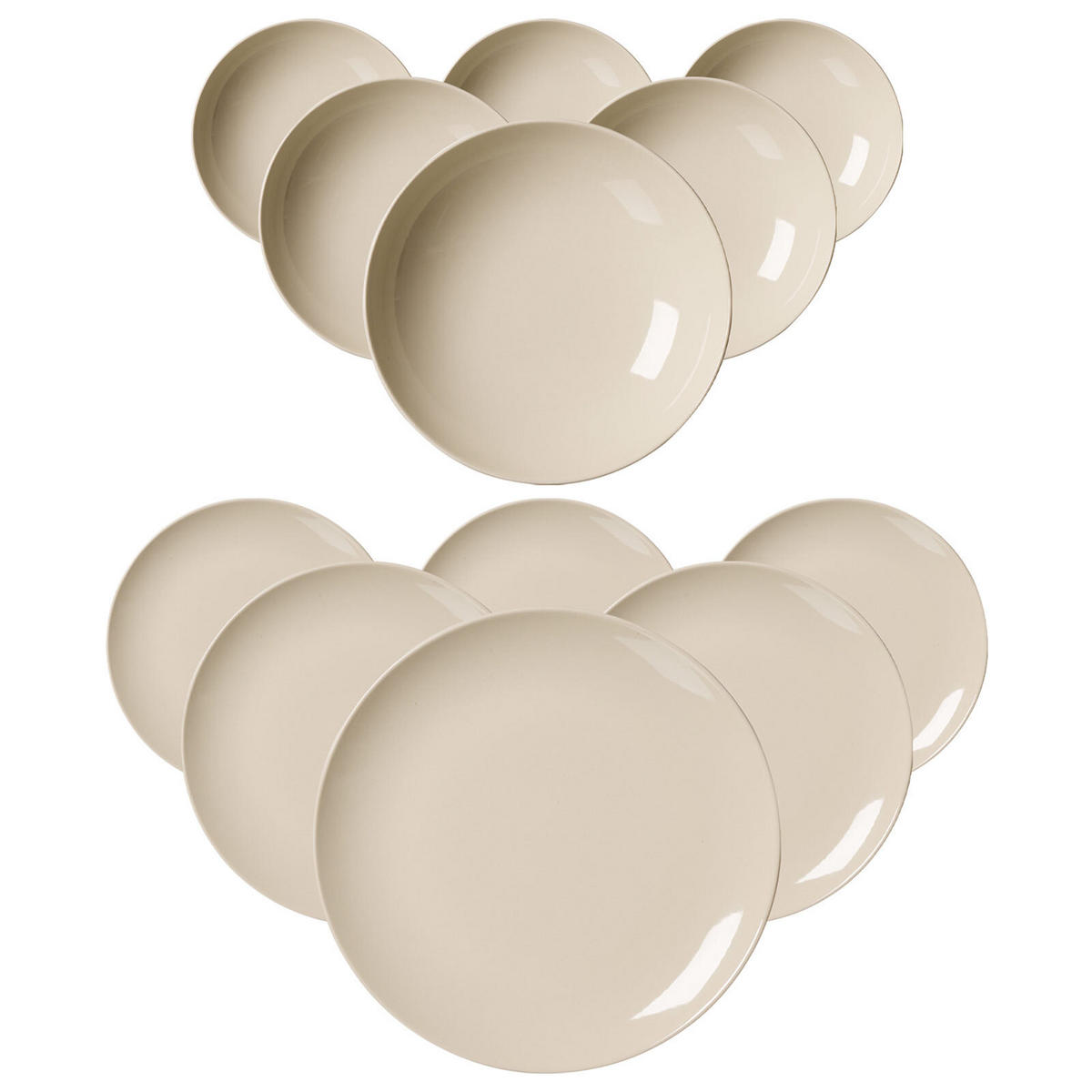 TAFELSERVICE Cecina Beige 12er Set - Beige, Keramik (1/1/1cm) - Ritzenhoff Breker
