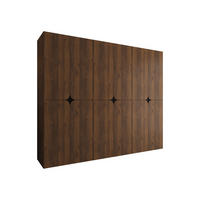 DREHTÜRENSCHRANK Espresso 240 cm - Nussbaumfarben/Schwarz, Holzwerkstoff/Kunststoff (240/203/50cm) - MIRJAN24