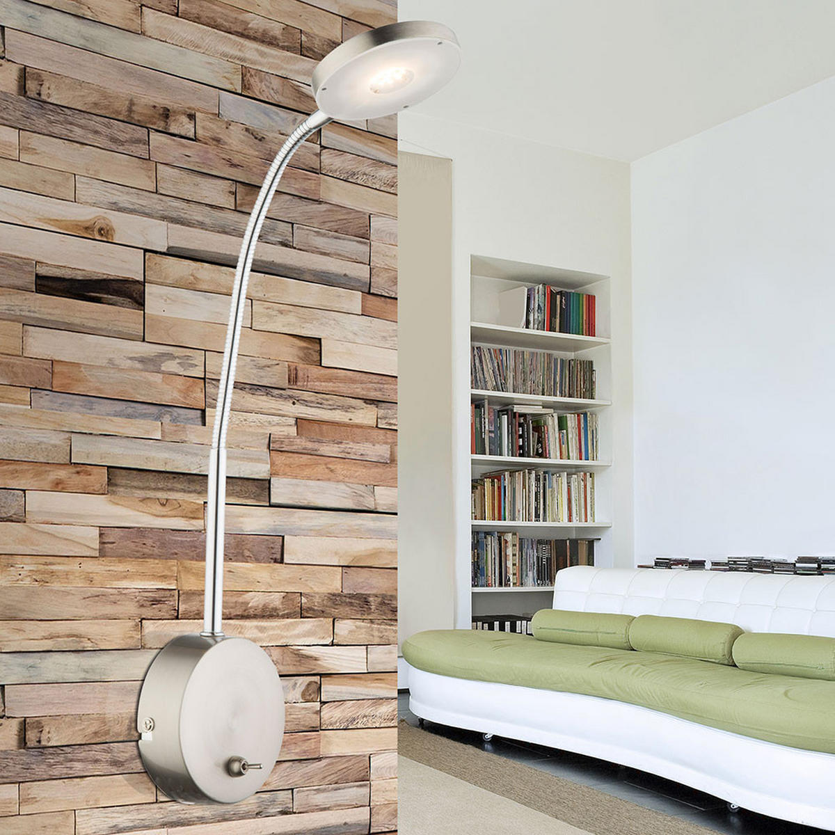 LED WANDLEUCHTE DENIZ Silber Chrom - Silberfarben, Metall (26/48/26cm)