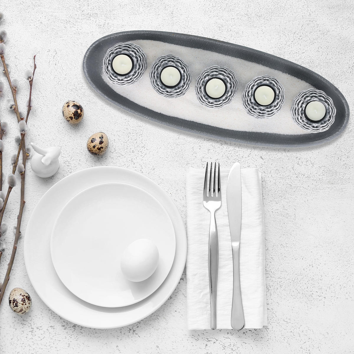 KERZENDEKO - Multicolor, Naturmaterialen/Holzwerkstoff (8cm) - Relaxdays