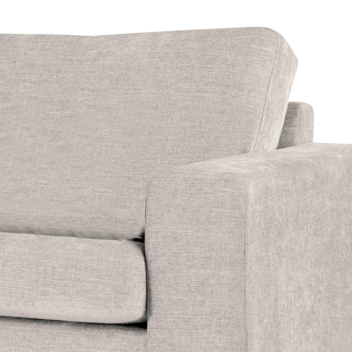 SESSEL - Eichefarben/Grau, Eichenholz/Textil (122/81/88cm) - home24